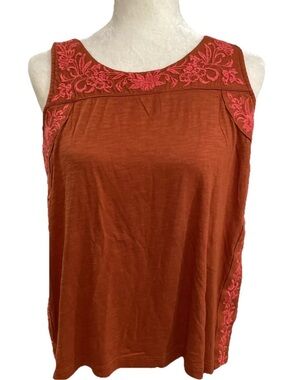 J. Jill Terracotta Tank with Pink Detailing